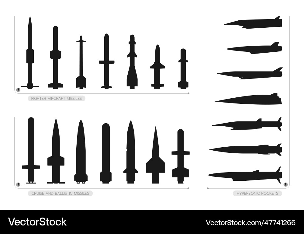 Black set of different types Vector Image