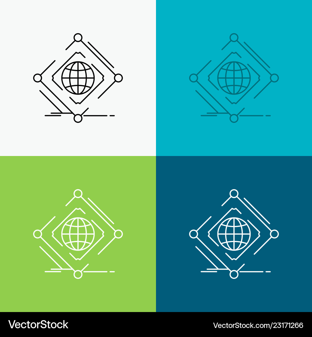 Complex global internet net web icon over various Complex global internet net web icon over various vector image
