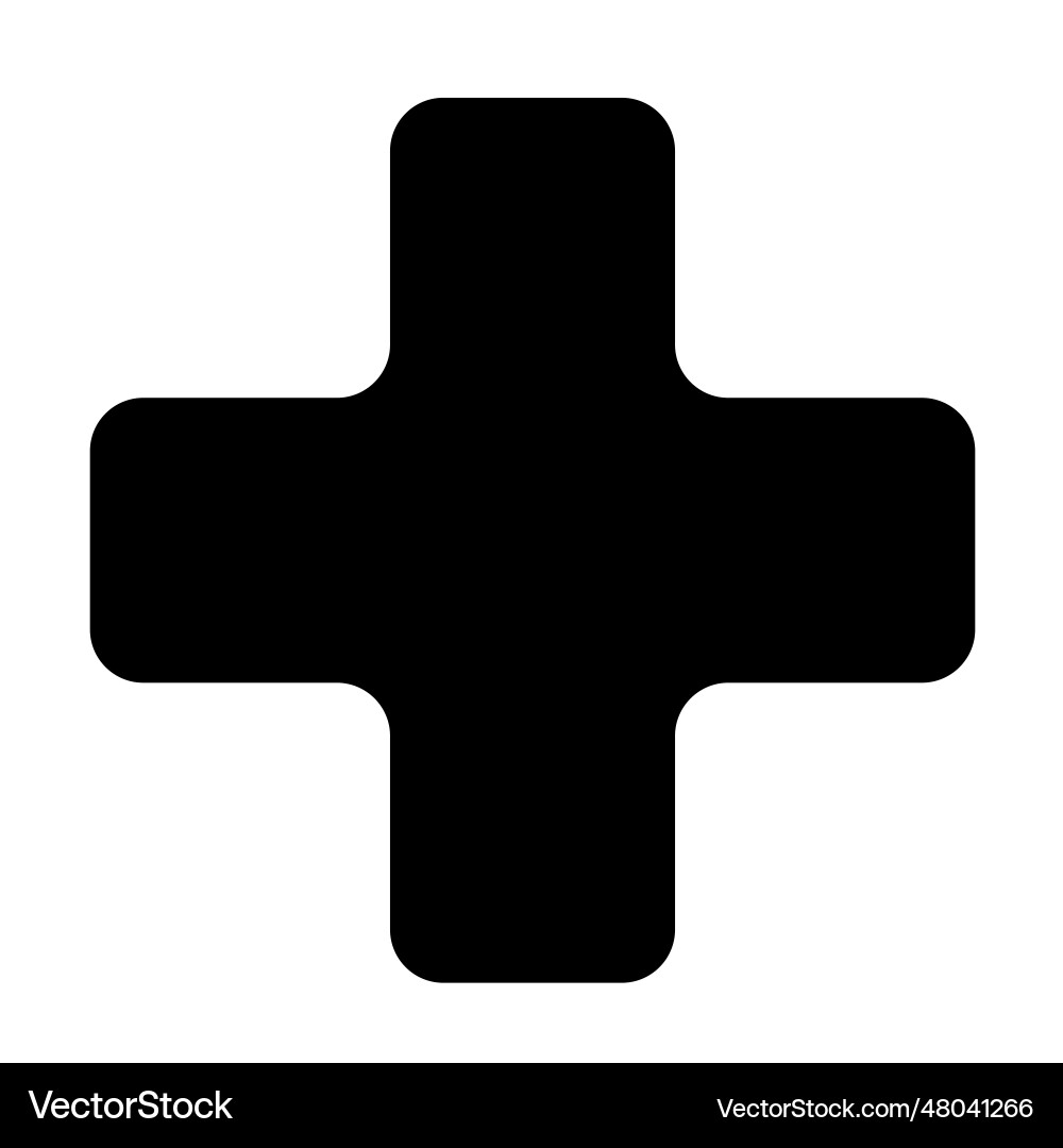 Cross plus add Vector Image