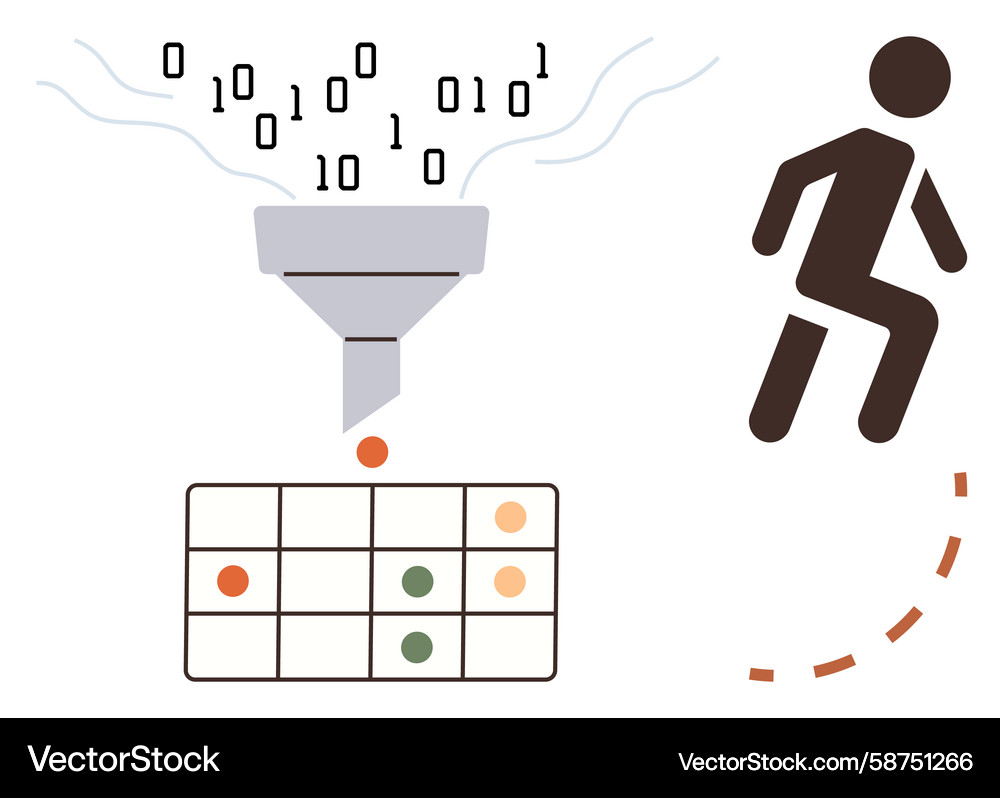 Data Filtering & Decision Making Vector Image