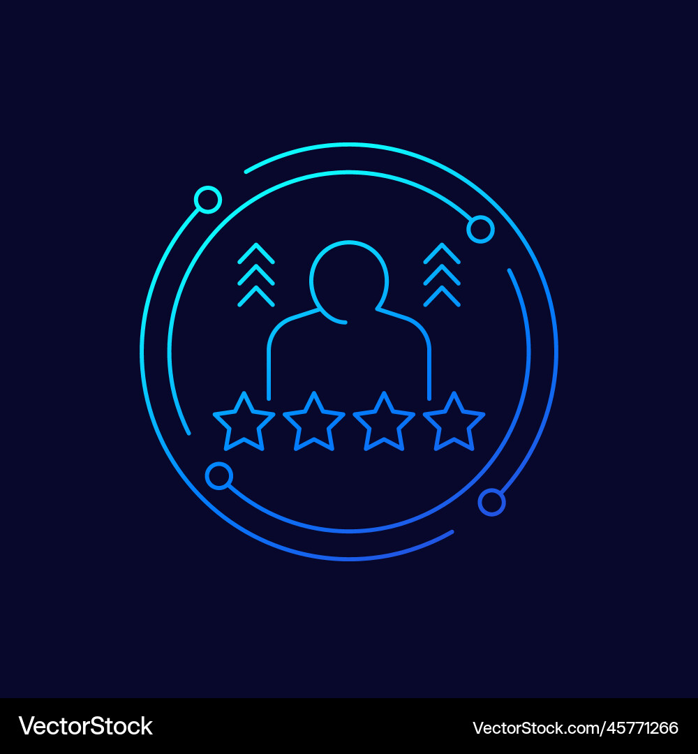 Experience line icon for web and apps vector image