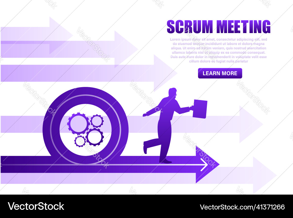 Flat icon with scrum meeting project development Flat icon with scrum meeting project development vector image