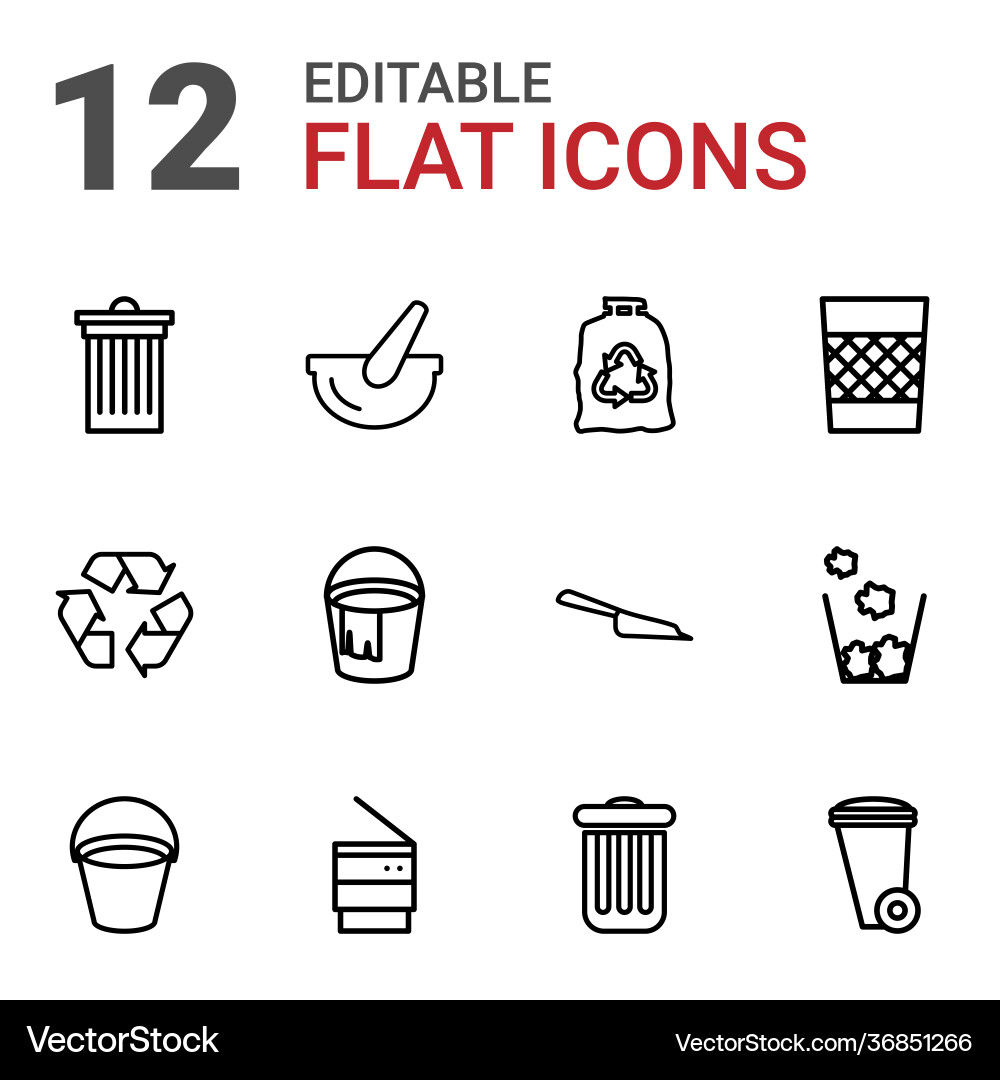 Garbage icons Vector Image