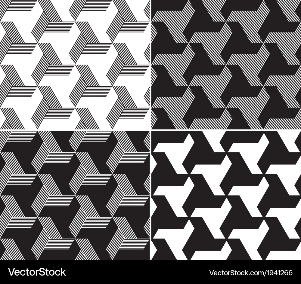 Geometric Triangle Patterns vector image