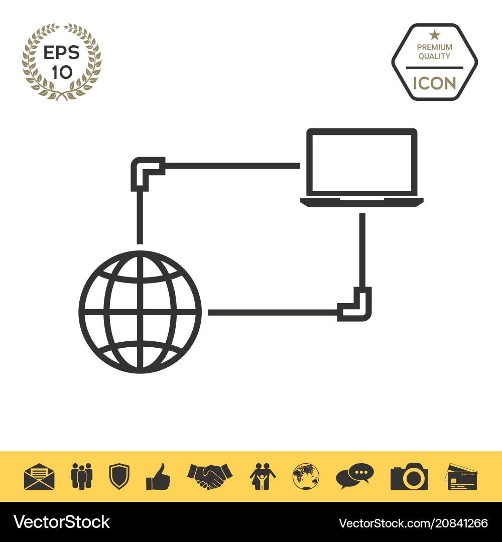 Internet connection data exchange transfer Internet connection data exchange transfer vector image