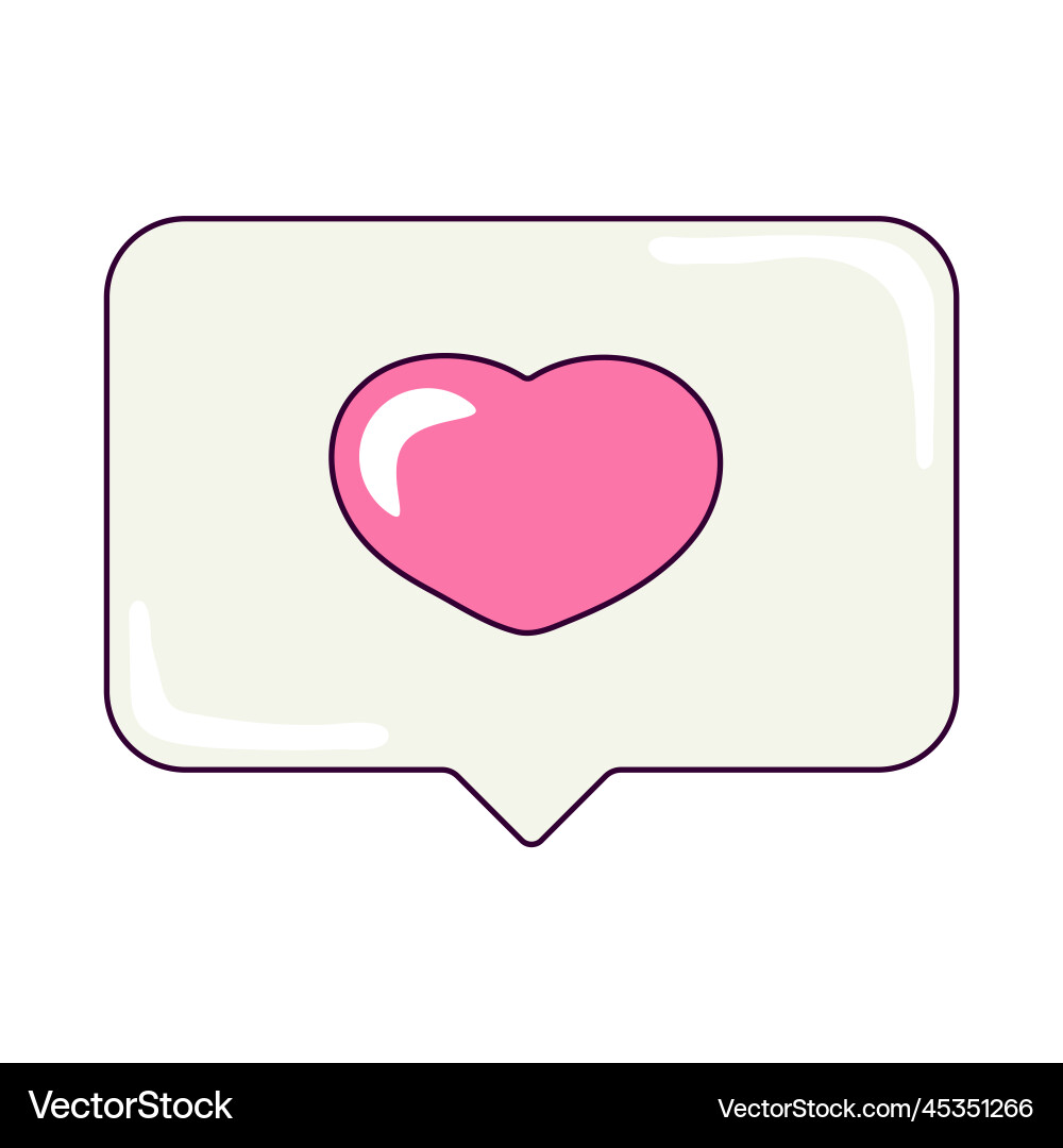 Isolated element social network like notification vector image