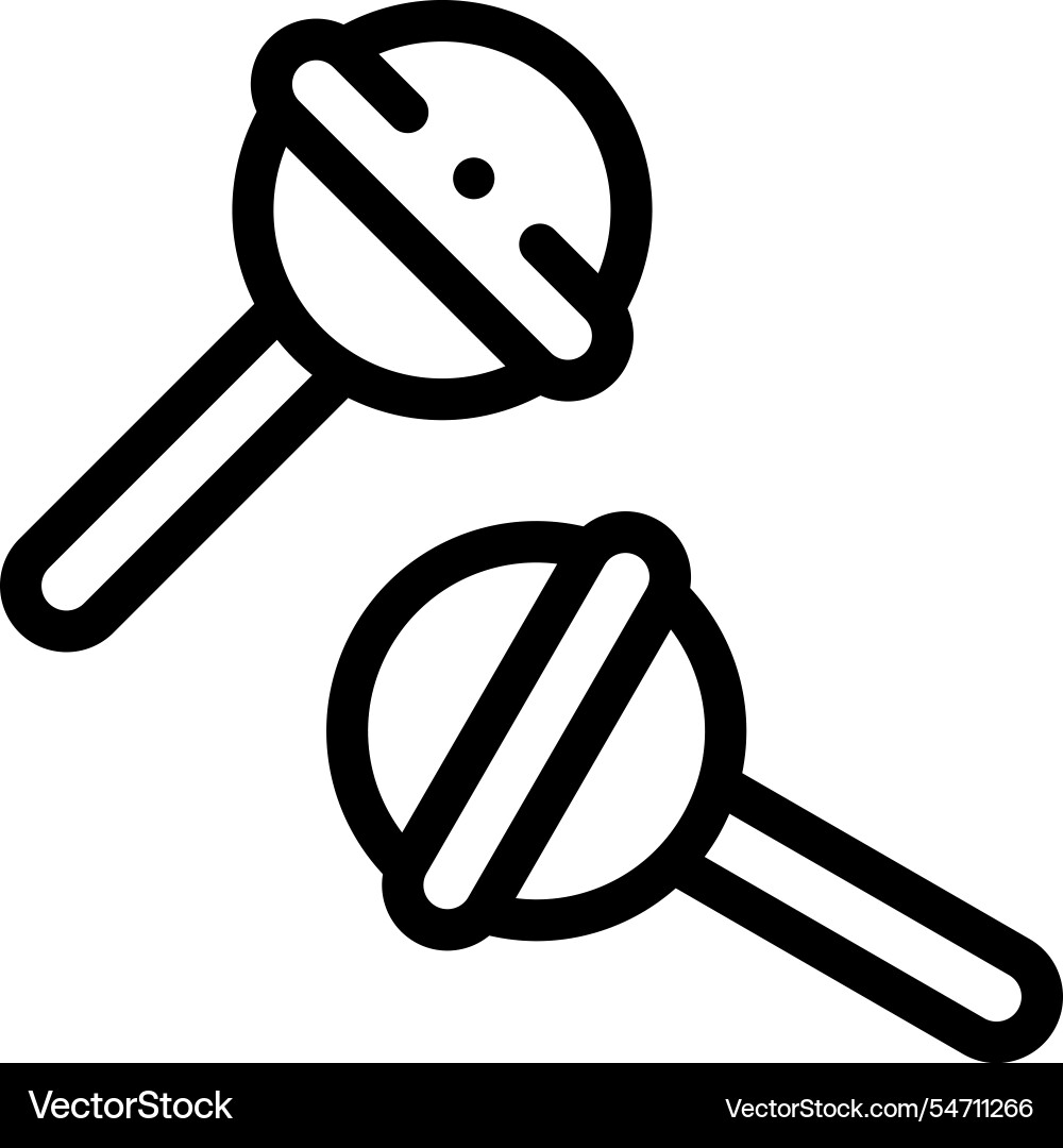 Lollipops icon thin linear style design isolated Lollipops icon thin linear style design isolated vector image