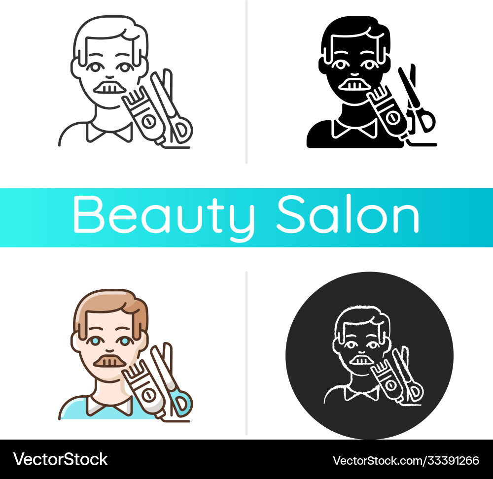 Mens Haar Schnitt Ikone Mens Haar Schnitt Ikone vektorbild