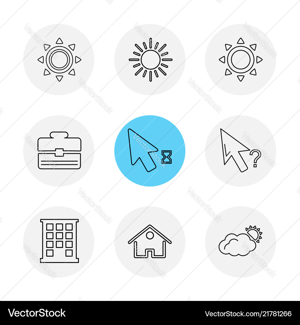 Pointer help wait home vector image