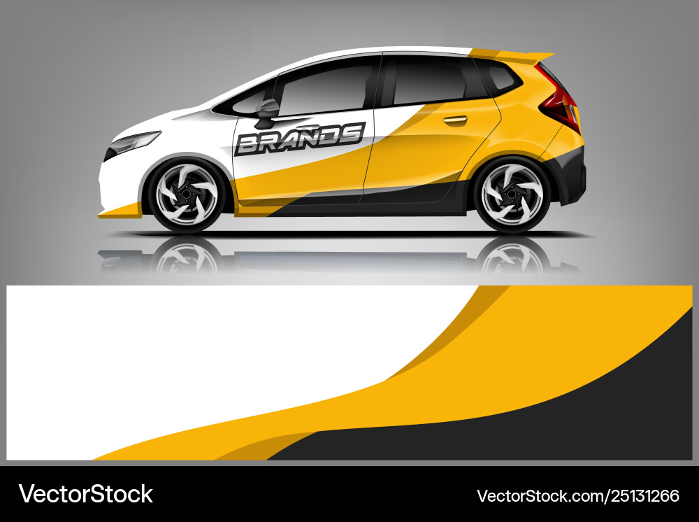 Racing Stripe Car Wrap Vector Image
