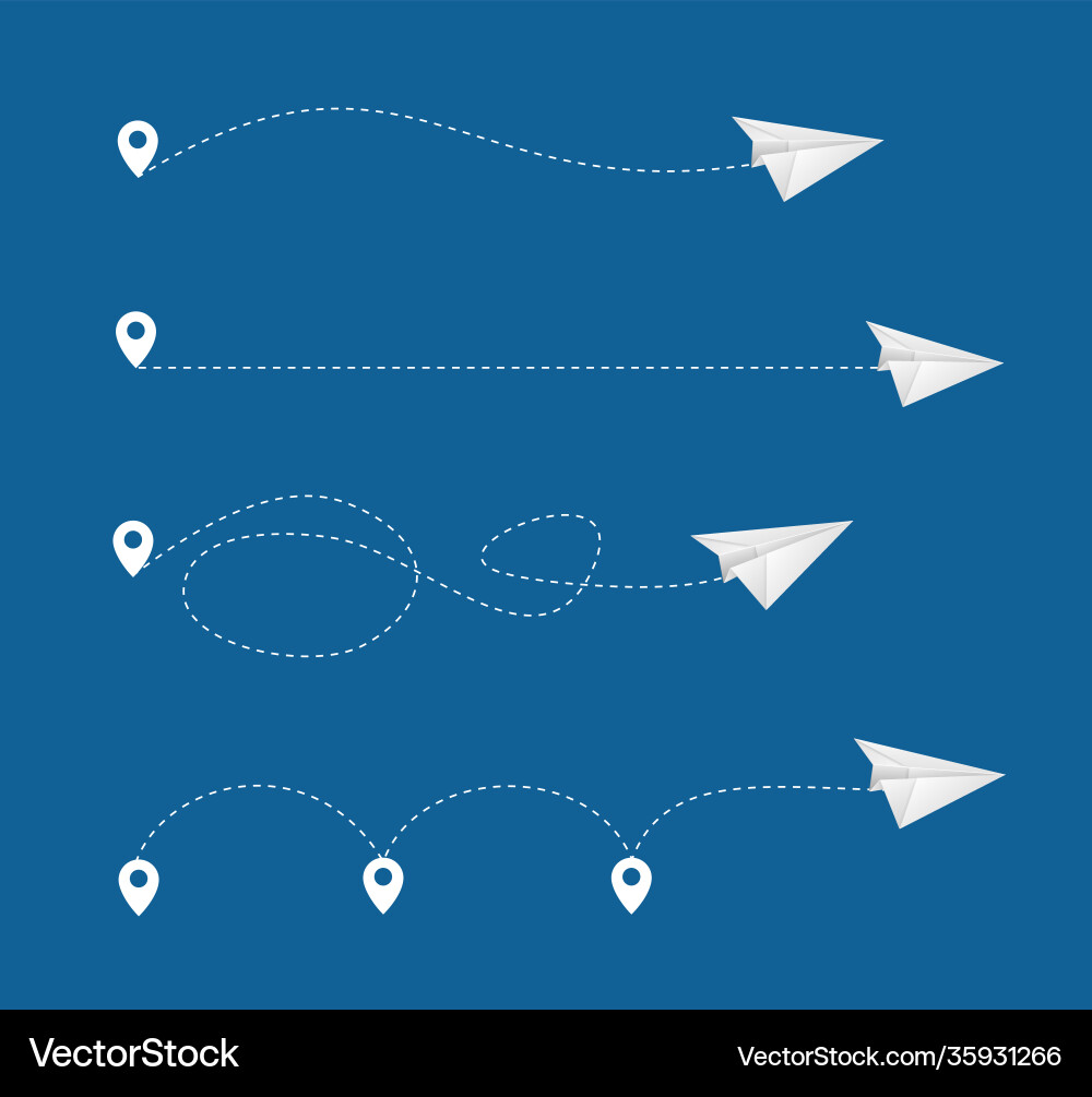 Realistic detailed 3d plane and track set Realistic detailed 3d plane and track set vector image