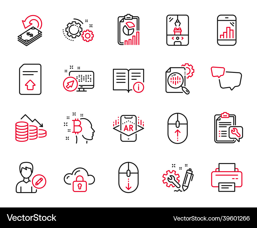 Set of technology icons related to web Set of technology icons related to web vector image