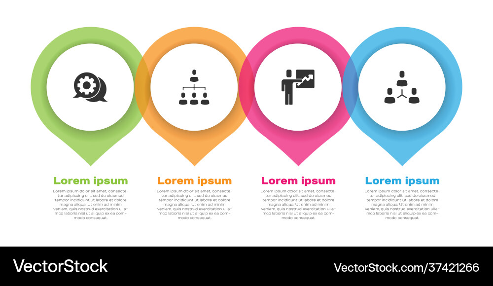 Set speech bubble chat hierarchy organogram chart Set speech bubble chat hierarchy organogram chart vector image
