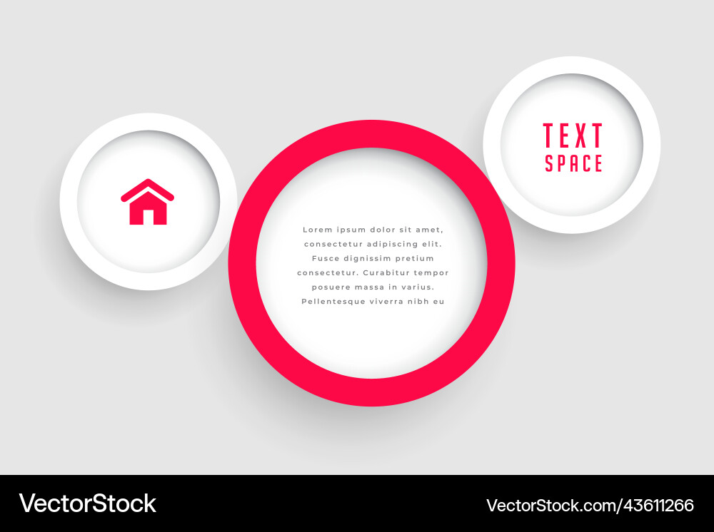 Stylish circular design with text space for web vector image