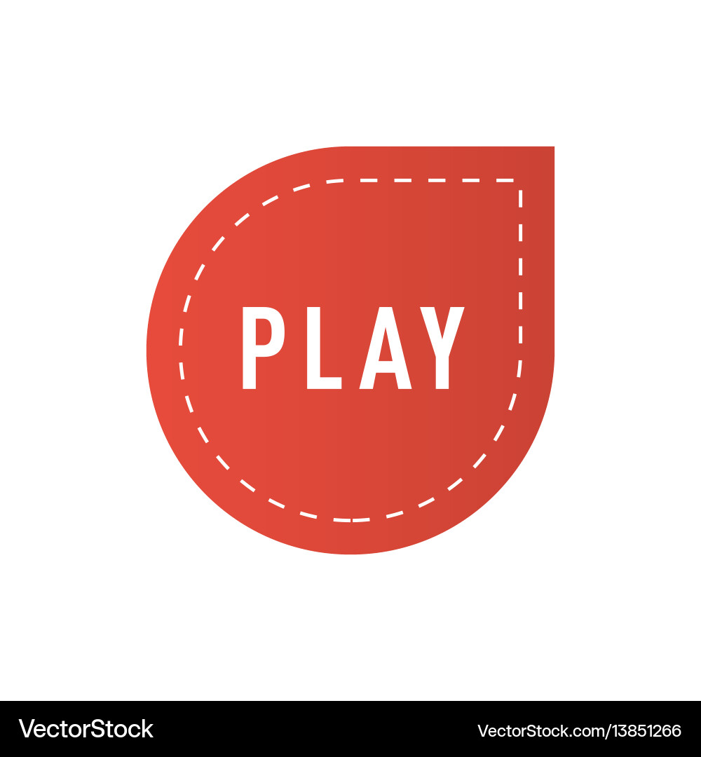 Ui interface red button play media internet Ui interface red button play media internet vector image