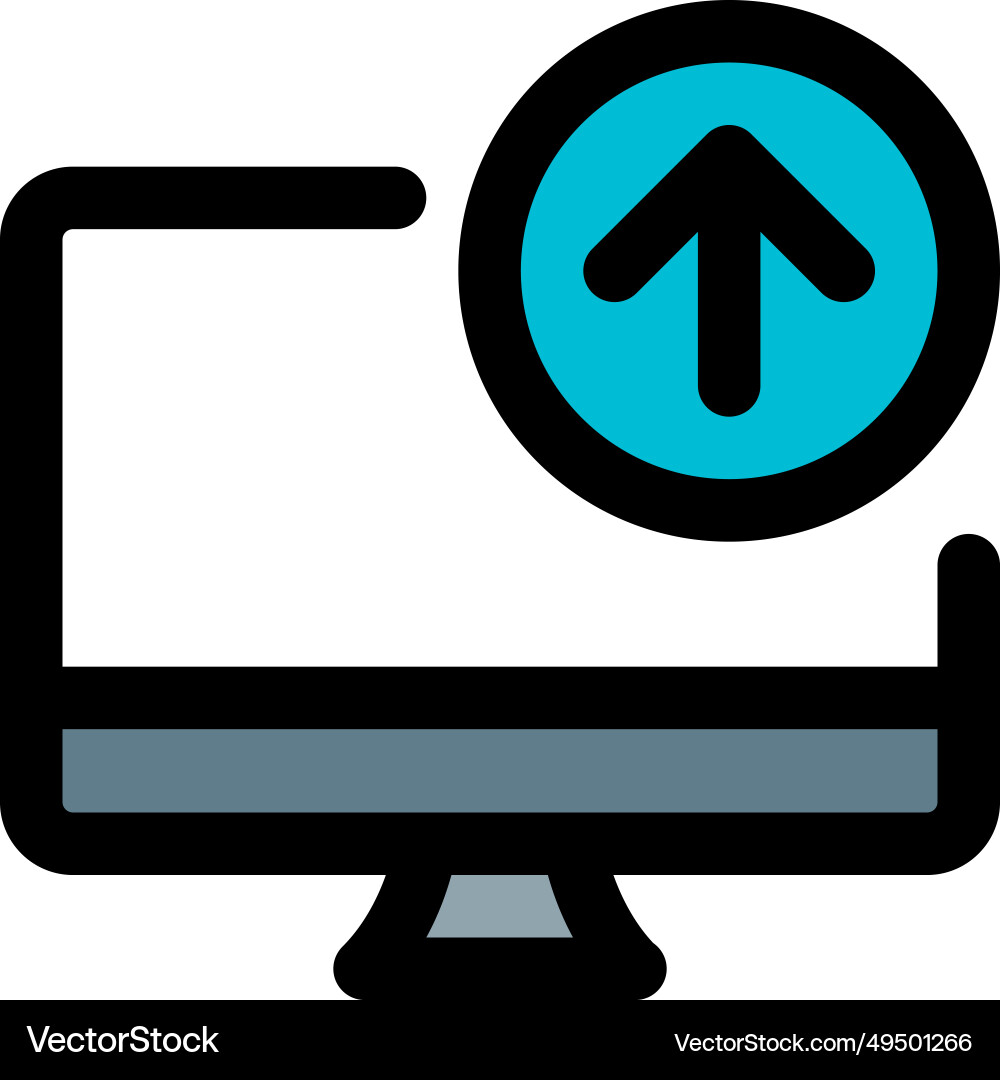 Uploading data from computer to online storage Vector Image