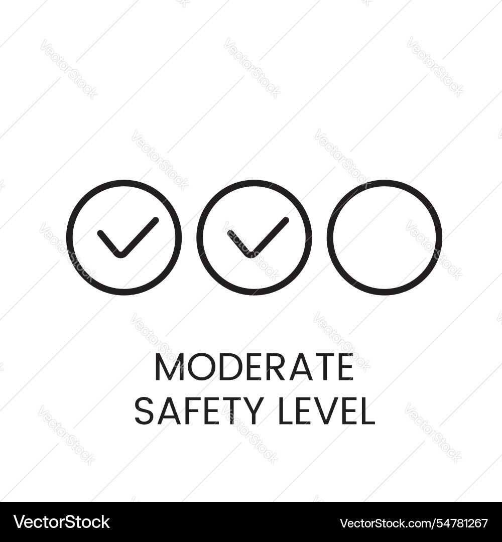 A linear icon of three circles with check vector image