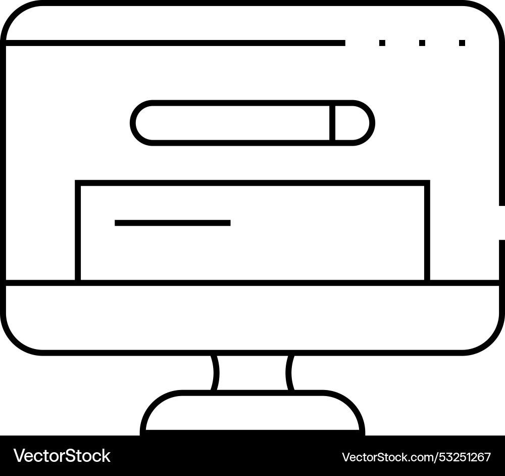 Browser search operating system line icon vector image