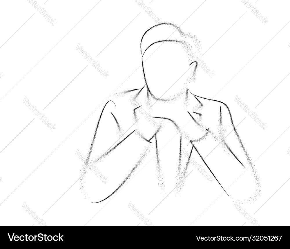 Businessman working character with sapce text Vector Image
