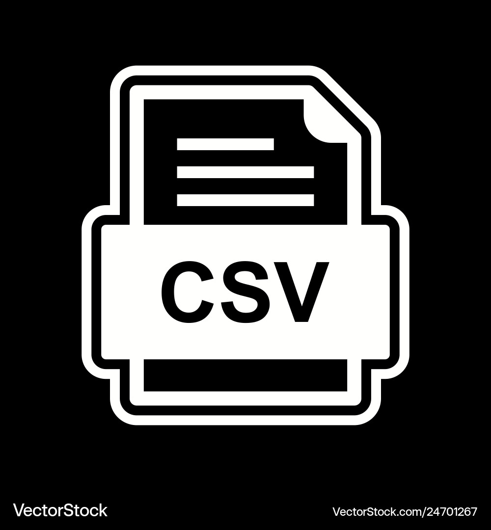 Csv file document icon vector image