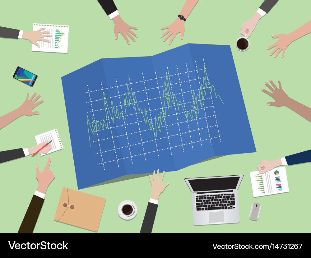 Forex tader graph chart concept Vector Image