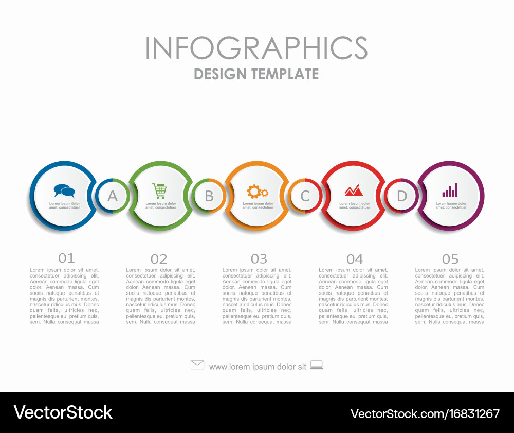 Infographic template can be used for workflow vector image