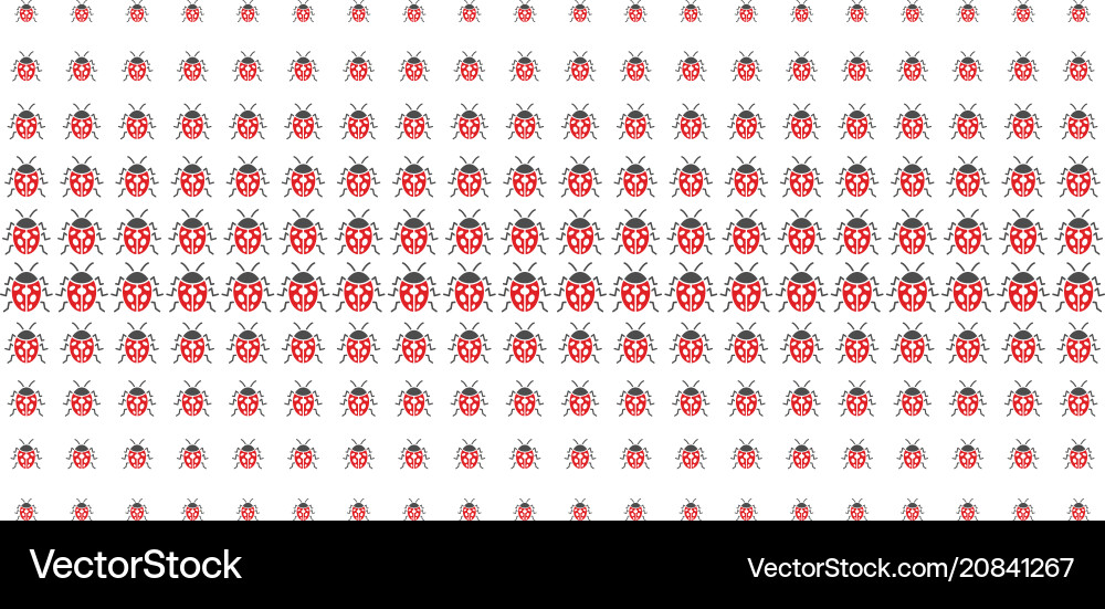 Ladybird bug shape halftone array Vector Image
