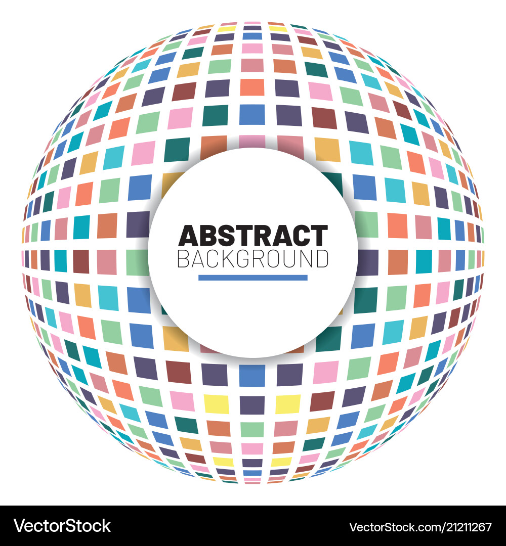 Mosaic Globe Background Vector Image
