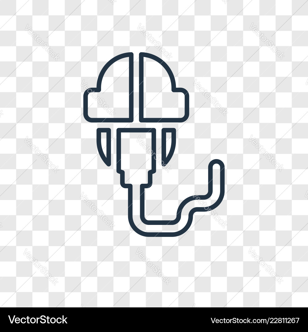 Mouse concept linear icon isolated on transparent Mouse concept linear icon isolated on transparent Vector Image