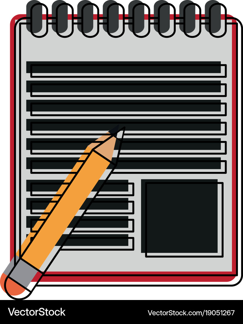 Notebook open isolated vector image