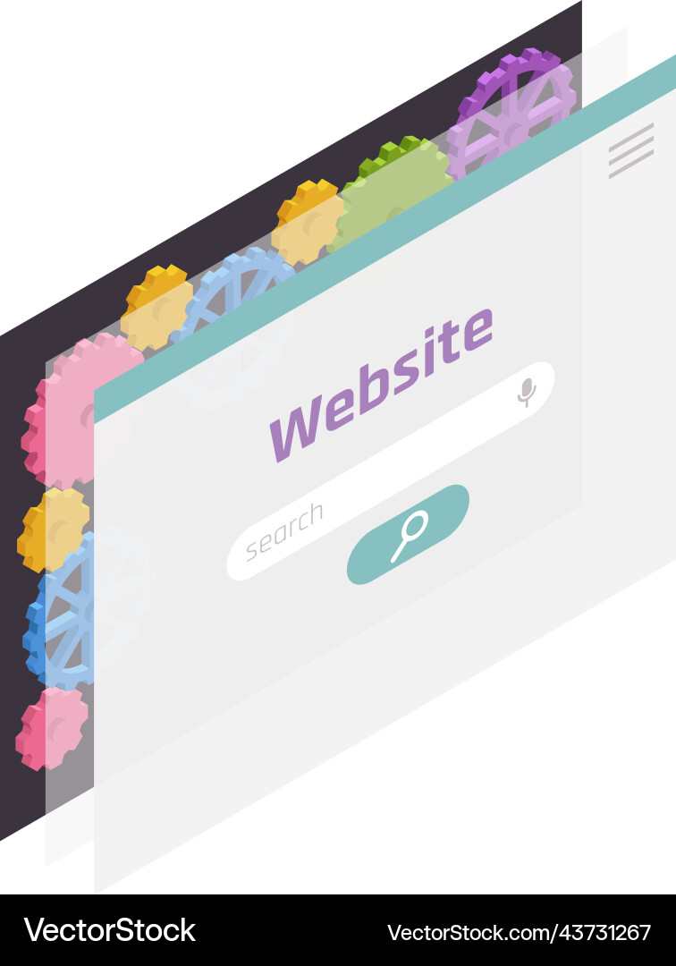 Programming isometric concept Programming isometric concept vector image