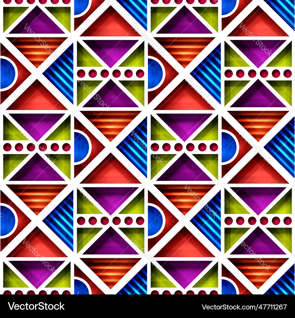 Seamless colorful geometric pattern with triangles Seamless colorful geometric pattern with triangles vector image