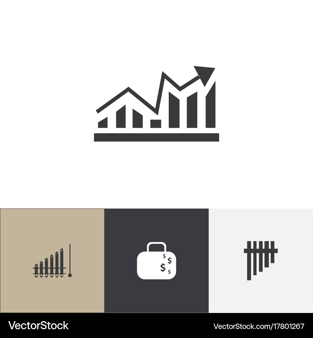 Set of 4 editable analytics icons includes Vector Image