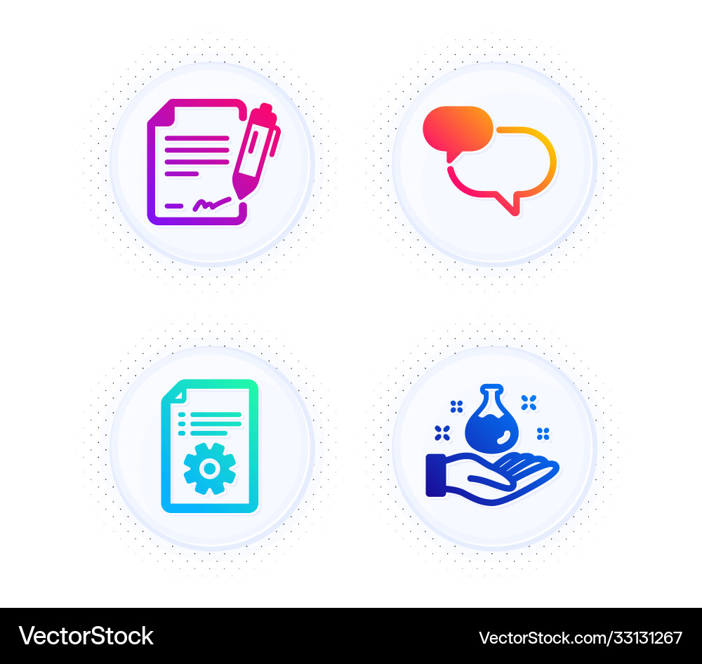 Signing document technical documentation and chat Signing document technical documentation and chat vector image