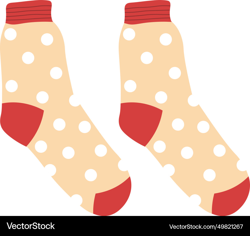 Socken paar mit polka dots druckbekleidung artikel Socken paar mit polka dots druckbekleidung artikel vektorbild