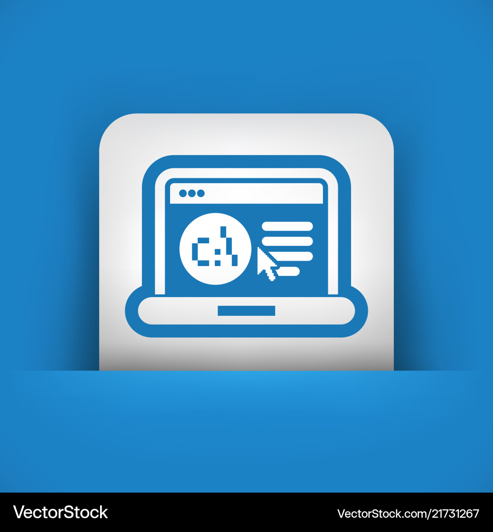 Software language webpage icon vector image