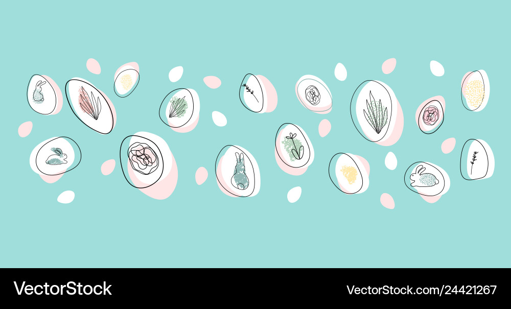 Trendy header design with different hand drawn Trendy header design with different hand drawn vector image