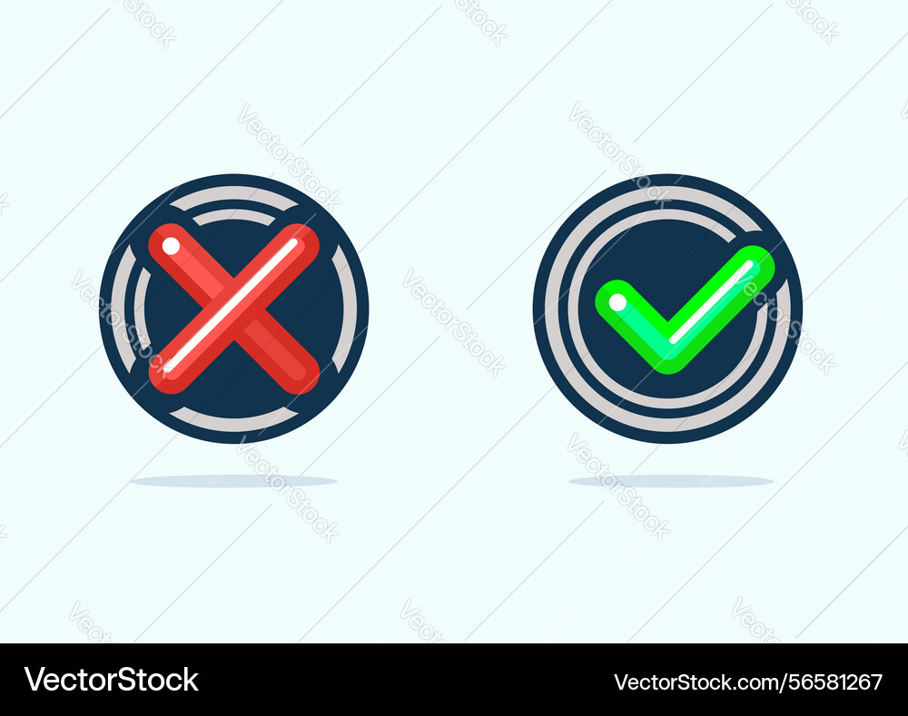 Web buttons yes Web buttons yes Vector Image
