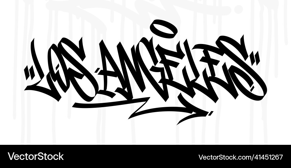 Word los angels abstrakt hop hand geschrieben Word los angels abstrakt hop hand geschrieben vektorbild