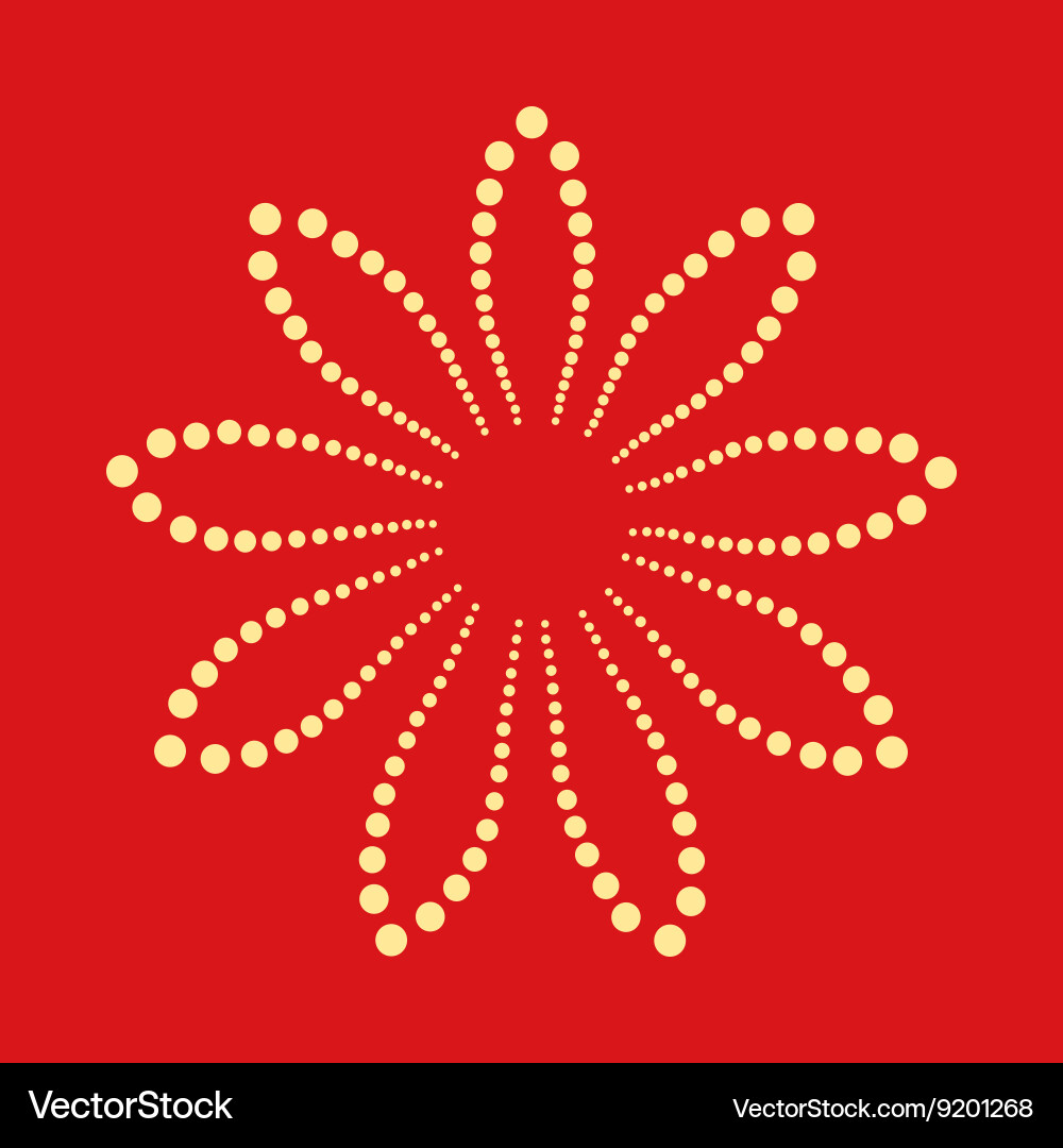 Abstract dotted shape design element vector image