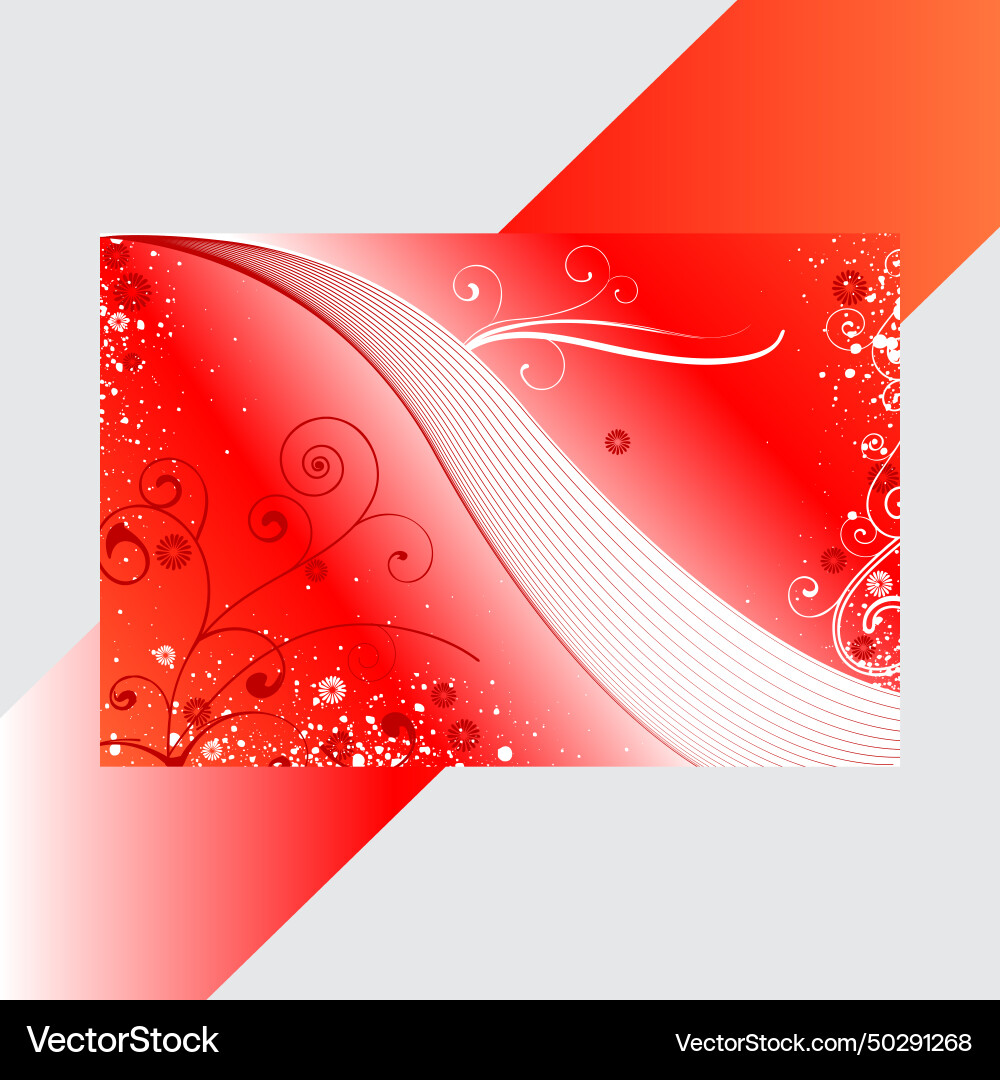 Abstract red background with wave Vector Image