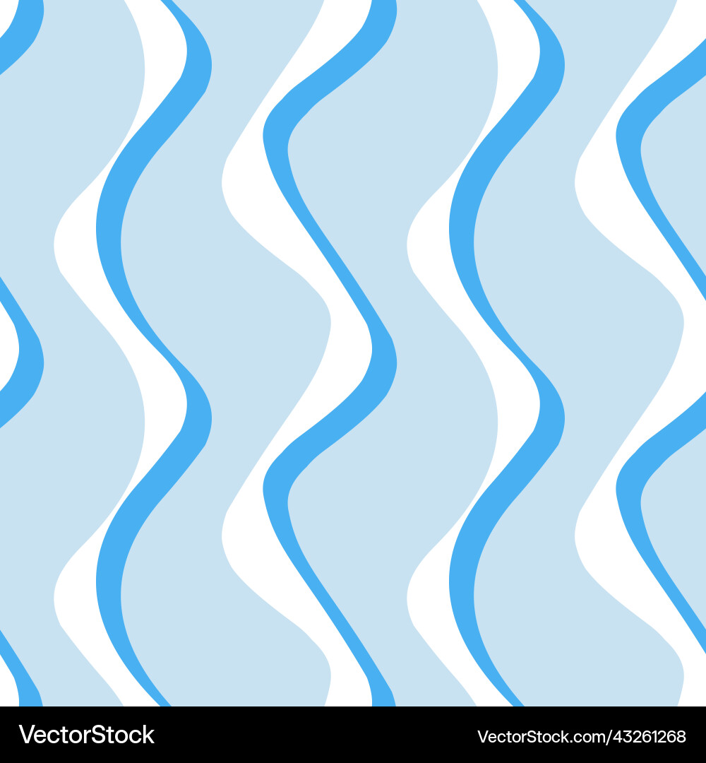 Abstract wave twisting line seamless pattern Vector Image
