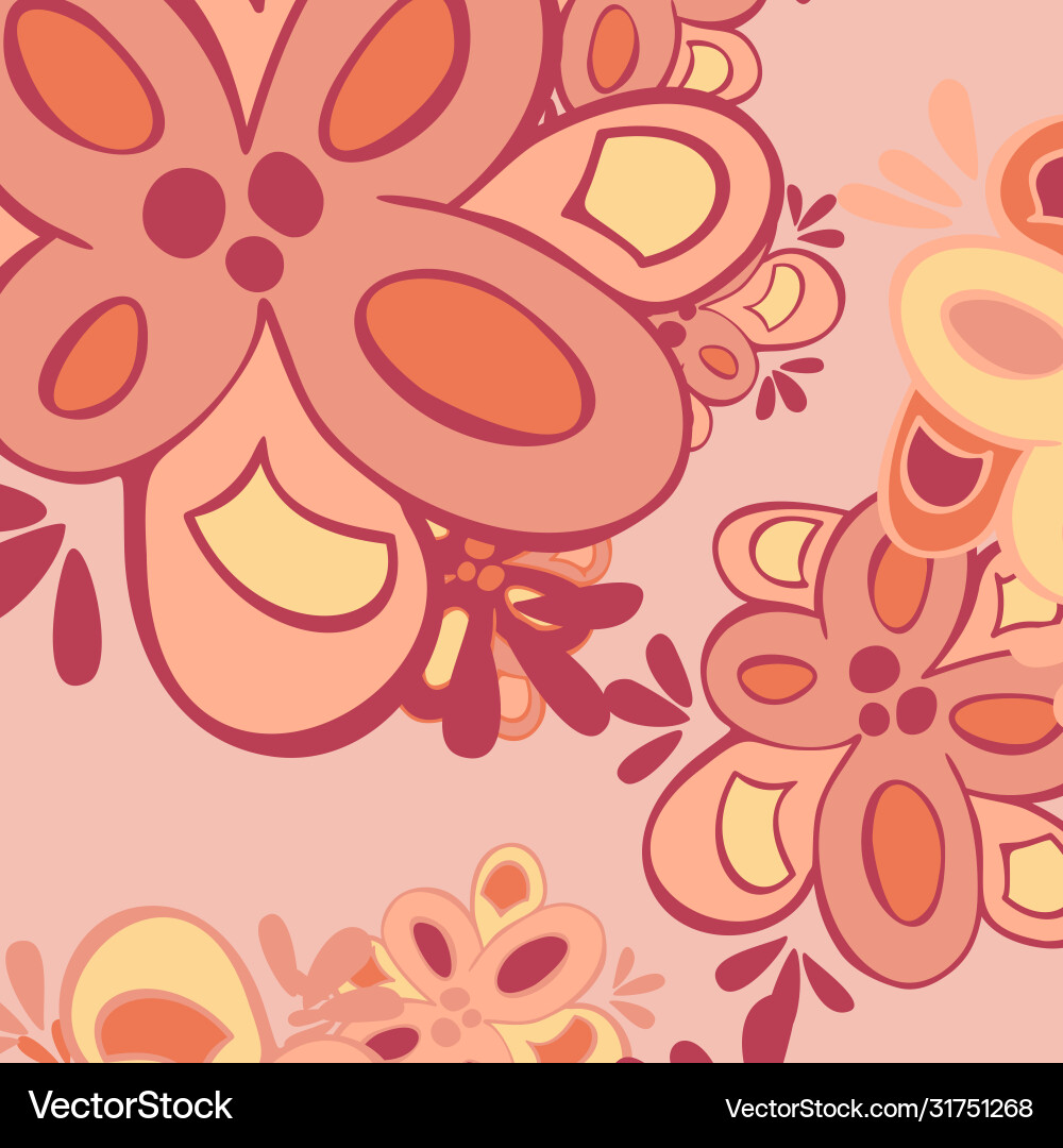 Background spring or summer with clouds ladybug vector image