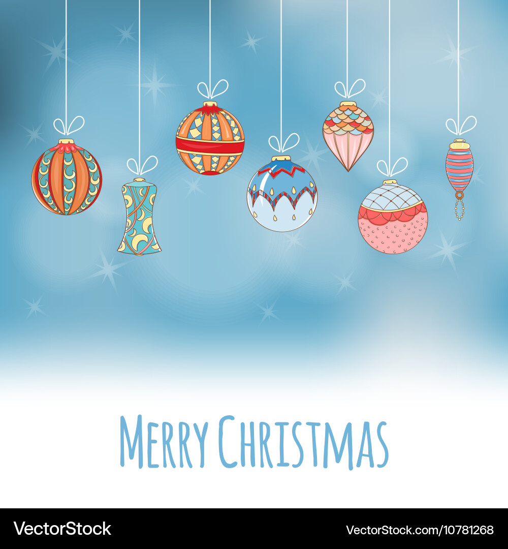 Christmas and new year invitation card Vector Image