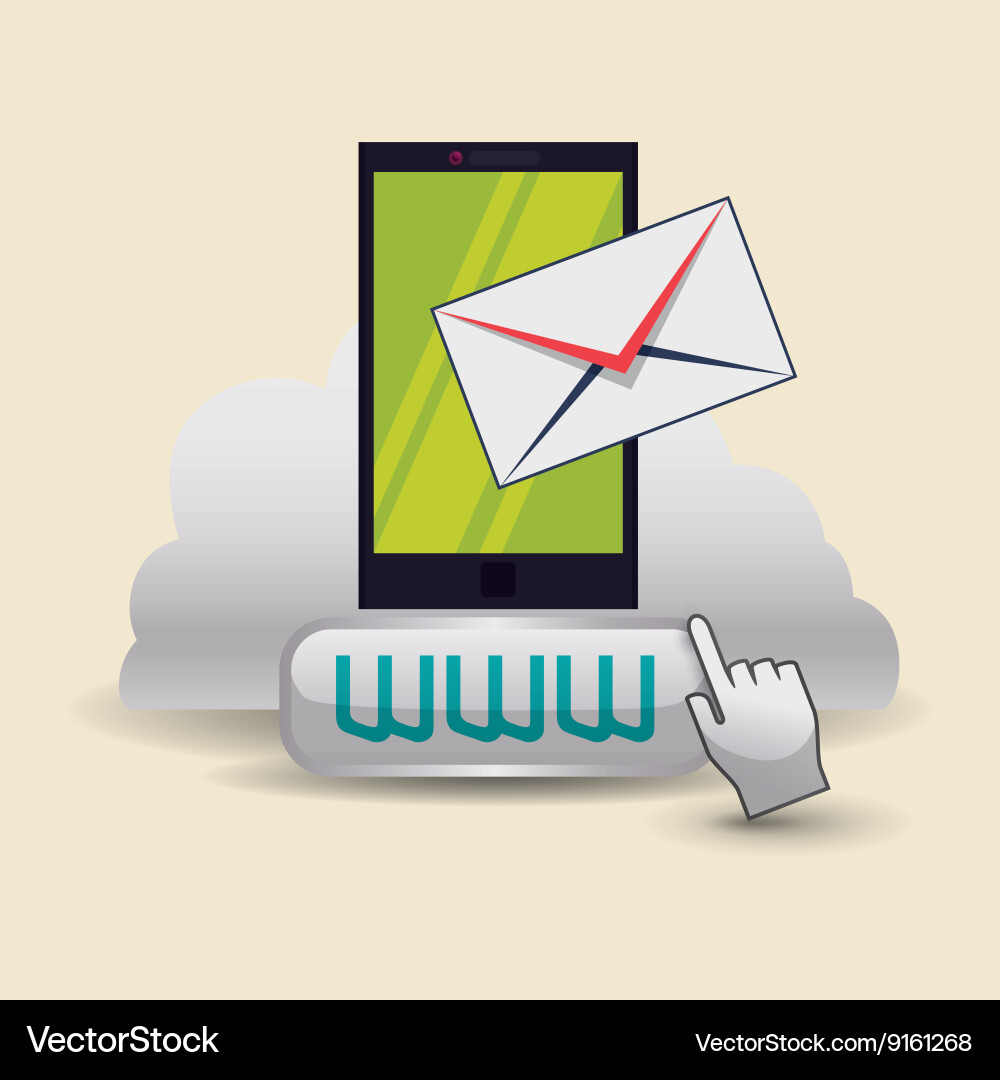 Cloud computing design media icon isolated Vector Image