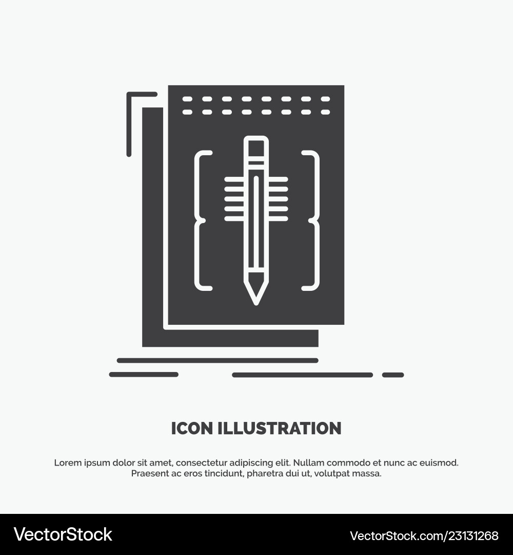 Code edit editor language program icon glyph gray Vector Image