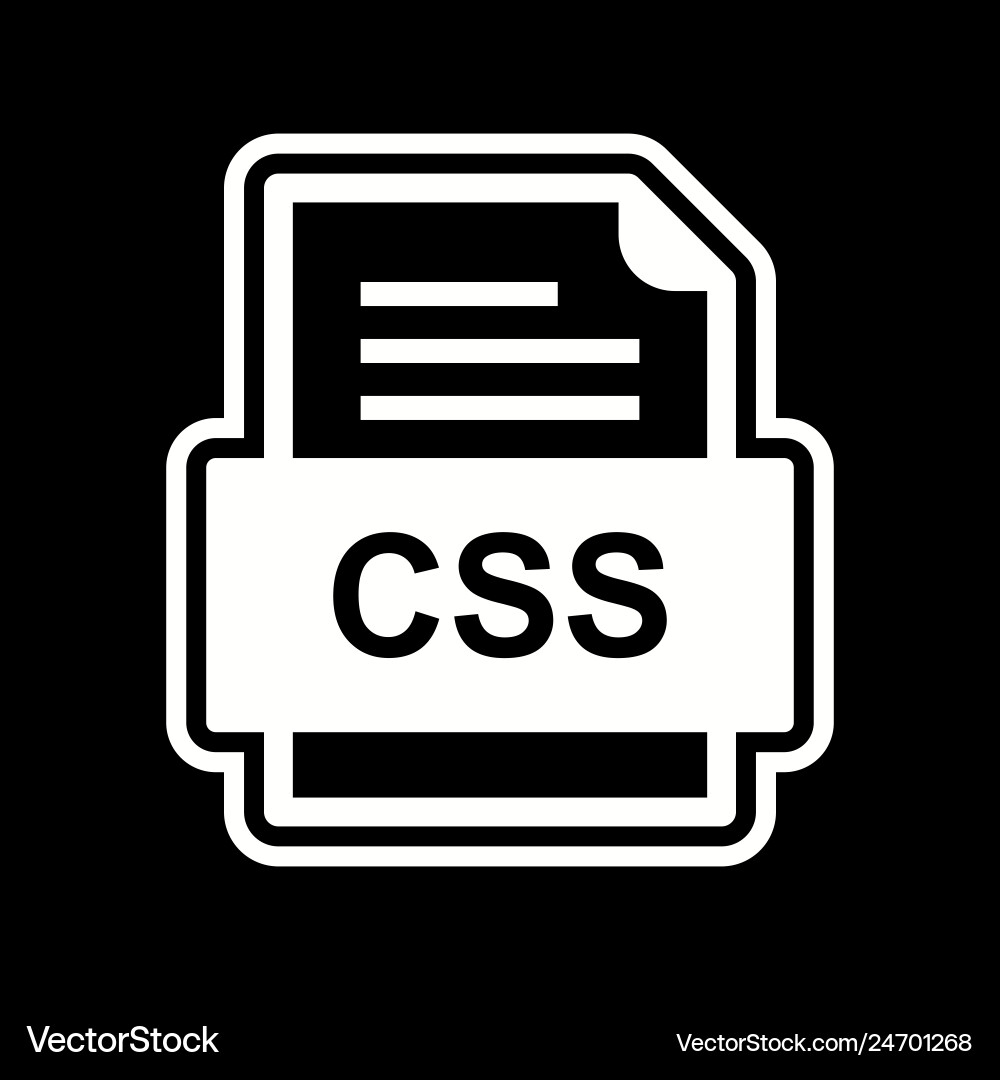 Css file document icon vector image