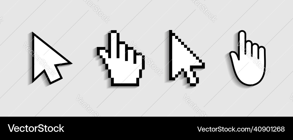 Cursor des Mauszeigers für das Klick-Hand-Symbol von Cursor des Mauszeigers für das Klick-Hand-Symbol von vektorbild