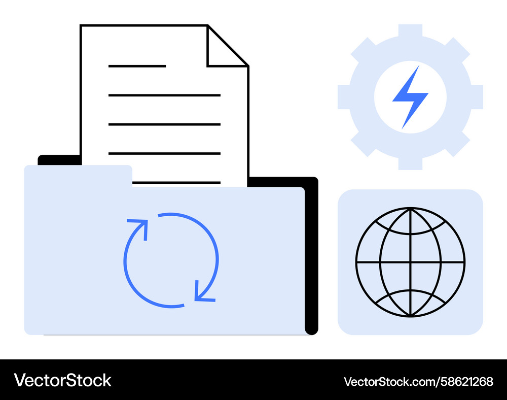 Data Sharing & Synchronization Vector Image