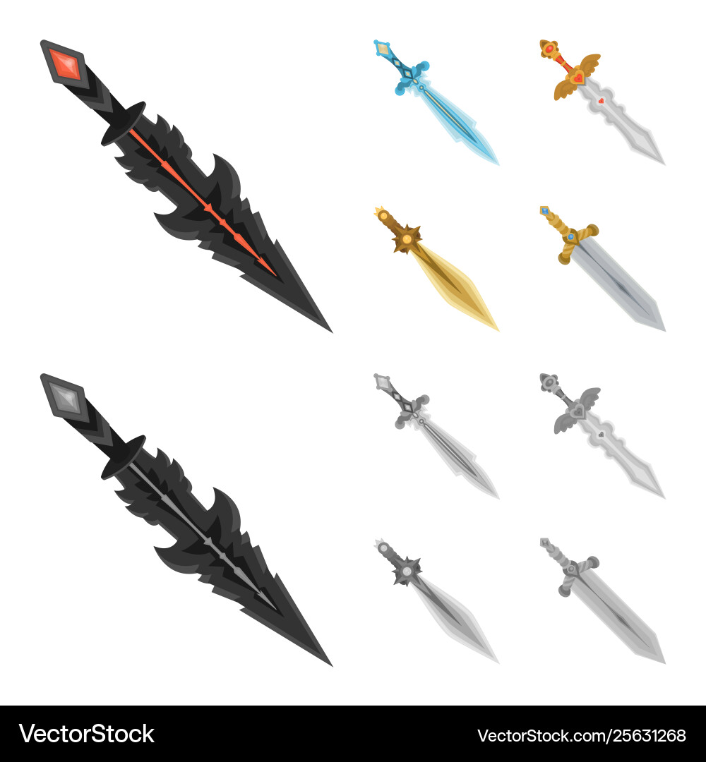 Design game and armor symbol set Design game and armor symbol set vector image